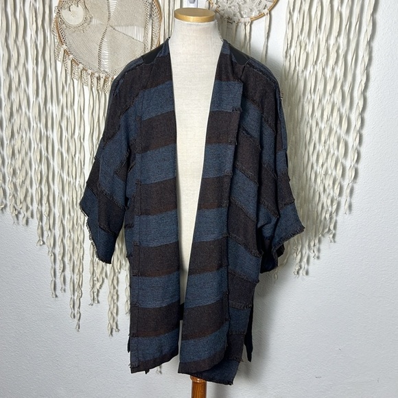 IC by Connie K Blue and Brown Kimono Size M - Picture 4 of 10